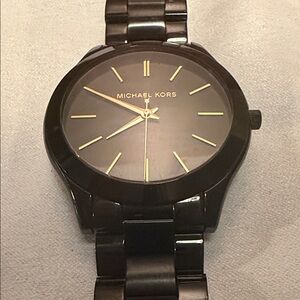 Michael Kors Black Stainless Steel Watch - Needs Battery / Not Working